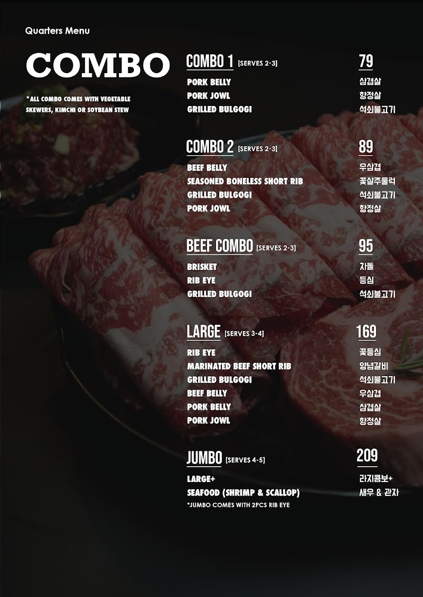 Quarters Korean BBQ Menu - Image 6